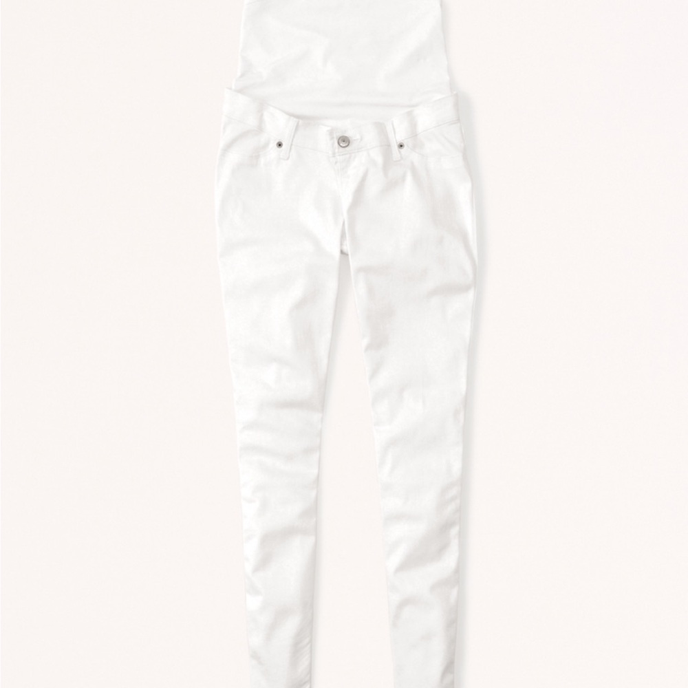 Abercrombie white maternity jean legging, 27L